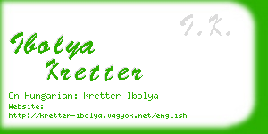 ibolya kretter business card
